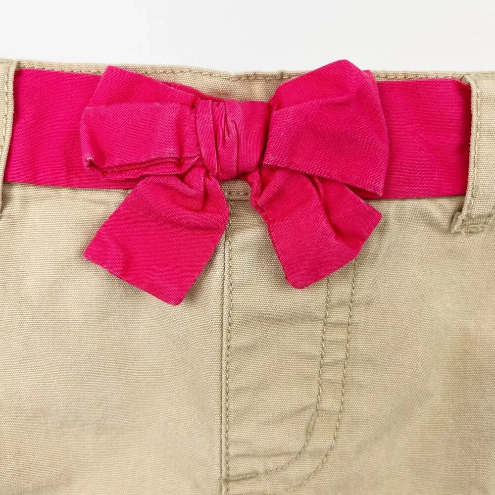 Gymboree Khaki Floral Cargo Shorts Pretty Posies Size 12-18 Months